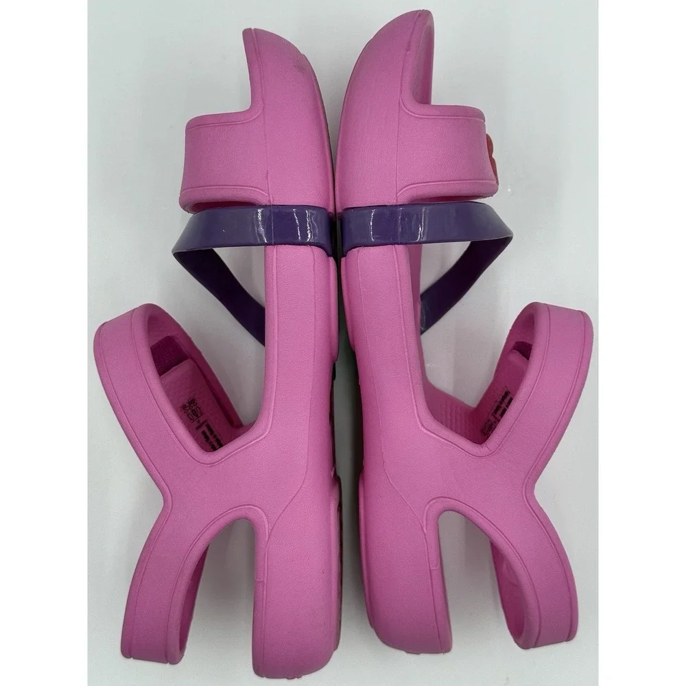 Crocs‎ Pink & Purple Little Girl Sandals Open Toe J3 Butterfly